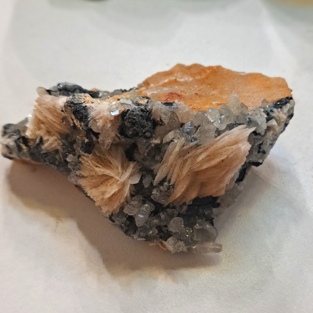 Cerussite with Barite and Galena